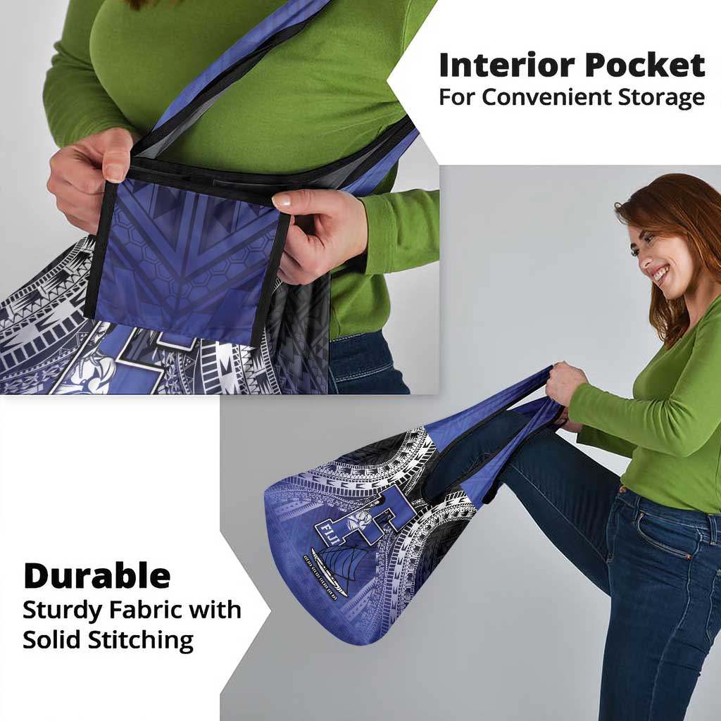 Fiji Drua Grocery Bag Fijian Tapa Pattern