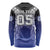 Custom Fiji Drua Long Sleeve Shirt Fijian Tapa Pattern