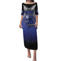 Custom Fiji Drua Puletasi Fijian Tapa Pattern