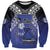 Custom Fiji Drua Sweatshirt Fijian Tapa Pattern