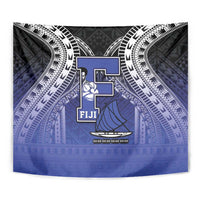 Fiji Drua Tapestry Fijian Tapa Pattern