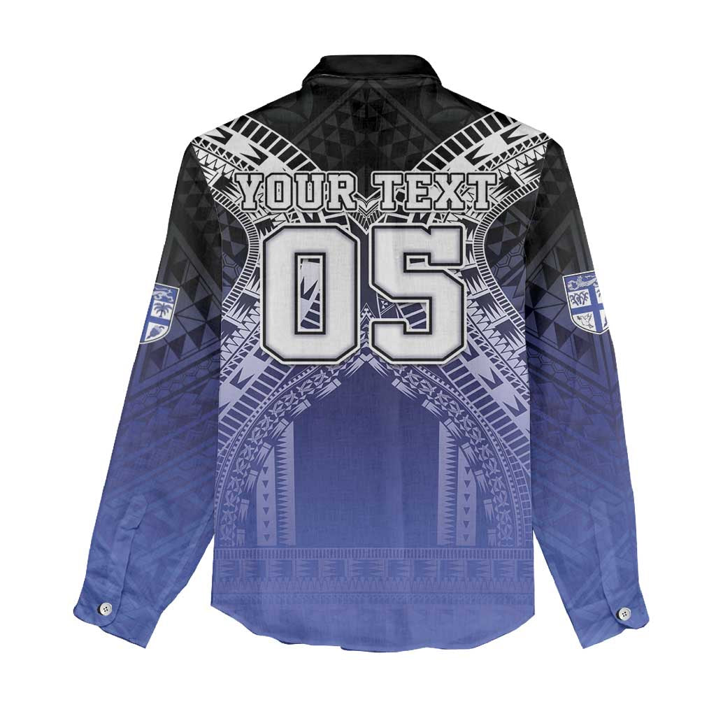 Custom Fiji Drua Women Casual Shirt Fijian Tapa Pattern