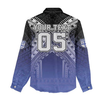 Custom Fiji Drua Women Casual Shirt Fijian Tapa Pattern