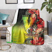 Aboriginal Dot Art Vanuatu Blanket Tropical Flowers