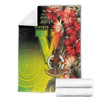 Aboriginal Dot Art Vanuatu Blanket Tropical Flowers