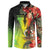 Aboriginal Dot Art Vanuatu Personalised Button Sweatshirt Tropical Flowers