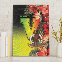Aboriginal Dot Art Vanuatu Canvas Wall Art Tropical Flowers