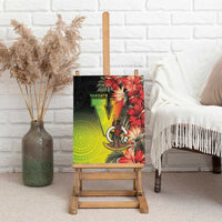 Aboriginal Dot Art Vanuatu Canvas Wall Art Tropical Flowers