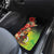Aboriginal Dot Art Vanuatu Car Mats Tropical Flowers