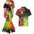 Aboriginal Dot Art Vanuatu Personalised Couples Matching Mermaid Dress and Hawaiian Shirt Tropical Flowers