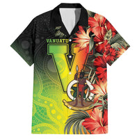 Aboriginal Dot Art Vanuatu Personalised Family Matching Off Shoulder Maxi Dress and Hawaiian Shirt Tropical Flowers