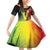 Aboriginal Dot Art Vanuatu Personalised Family Matching Off Shoulder Short Dress and Hawaiian Shirt Tropical Flowers