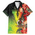 Aboriginal Dot Art Vanuatu Personalised Family Matching Off Shoulder Short Dress and Hawaiian Shirt Tropical Flowers