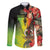 Aboriginal Dot Art Vanuatu Personalised Family Matching Off Shoulder Short Dress and Hawaiian Shirt Tropical Flowers