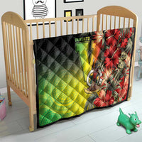 Aboriginal Dot Art Vanuatu Quilt Tropical Flowers