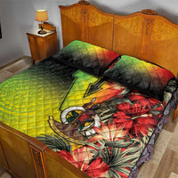 Aboriginal Dot Art Vanuatu Quilt Bed Set Tropical Flowers