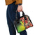 Aboriginal Dot Art Vanuatu Shoulder Handbag Tropical Flowers