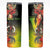 Aboriginal Dot Art Vanuatu Personalised Skinny Tumbler Tropical Flowers