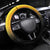 Aboriginal Dot Art Vanuatu Steering Wheel Cover Tropical Flowers