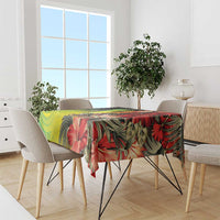 Aboriginal Dot Art Vanuatu Tablecloth Tropical Flowers