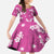 Hawaii Monstera Deliciosa Family Matching Off Shoulder Maxi Dress and Hawaiian Shirt Pink Plumeria Polynesian Pattern - Polynesian Pride