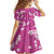 Hawaii Monstera Deliciosa Family Matching Summer Maxi Dress and Hawaiian Shirt Pink Plumeria Polynesian Pattern - Polynesian Pride