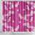 Hawaii Monstera Deliciosa Shower Curtain Pink Plumeria Polynesian Pattern - Polynesian Pride