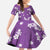Hawaii Monstera Deliciosa Family Matching Summer Maxi Dress and Hawaiian Shirt Purple Plumeria Polynesian Pattern - Polynesian Pride