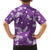 Hawaii Monstera Deliciosa Hawaiian Shirt Purple Plumeria Polynesian Pattern - Polynesian Pride