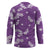 Hawaii Monstera Deliciosa Hockey Jersey Purple Plumeria Polynesian Pattern - Polynesian Pride