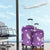 Hawaii Monstera Deliciosa Luggage Cover Purple Plumeria Polynesian Pattern - Polynesian Pride