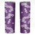 Hawaii Monstera Deliciosa Skinny Tumbler Purple Plumeria Polynesian Pattern - Polynesian Pride