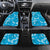 Hawaii Monstera Deliciosa Car Mats Blue Plumeria Polynesian Pattern - Polynesian Pride