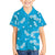 Hawaii Monstera Deliciosa Family Matching Off Shoulder Short Dress and Hawaiian Shirt Blue Plumeria Polynesian Pattern - Polynesian Pride