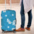Hawaii Monstera Deliciosa Luggage Cover Blue Plumeria Polynesian Pattern - Polynesian Pride