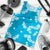 Hawaii Monstera Deliciosa Men Tank Top Blue Plumeria Polynesian Pattern - Polynesian Pride