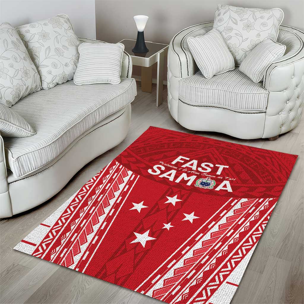 Samoa FAST Area Rug Forever Proud Samoan Tribal Pattern - Polynesian Pride