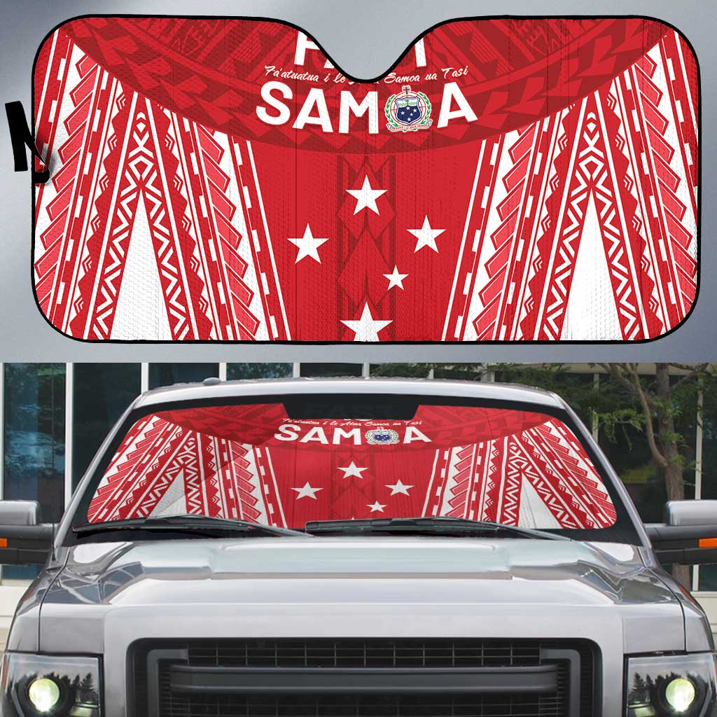 Samoa FAST Auto Sun Shade Forever Proud Samoan Tribal Pattern - Polynesian Pride