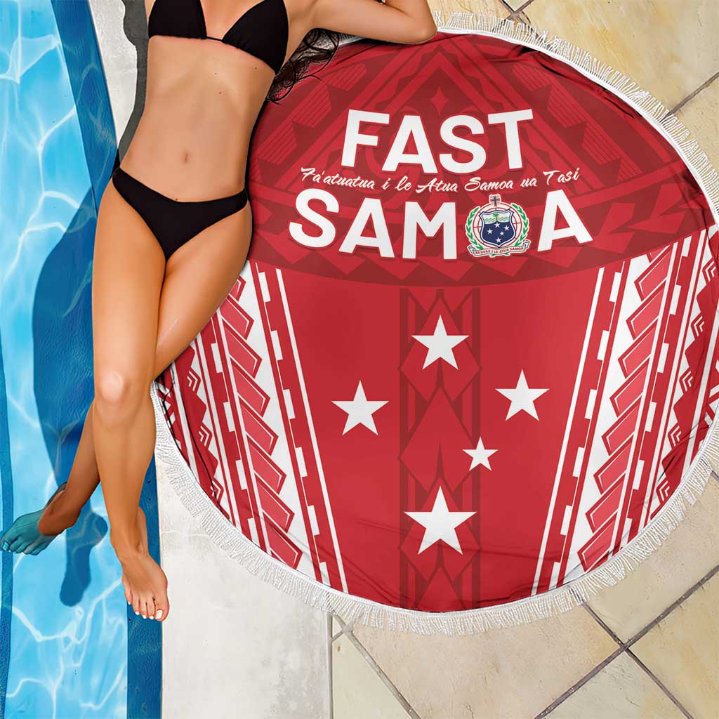 Samoa FAST Beach Blanket Forever Proud Samoan Tribal Pattern - Polynesian Pride