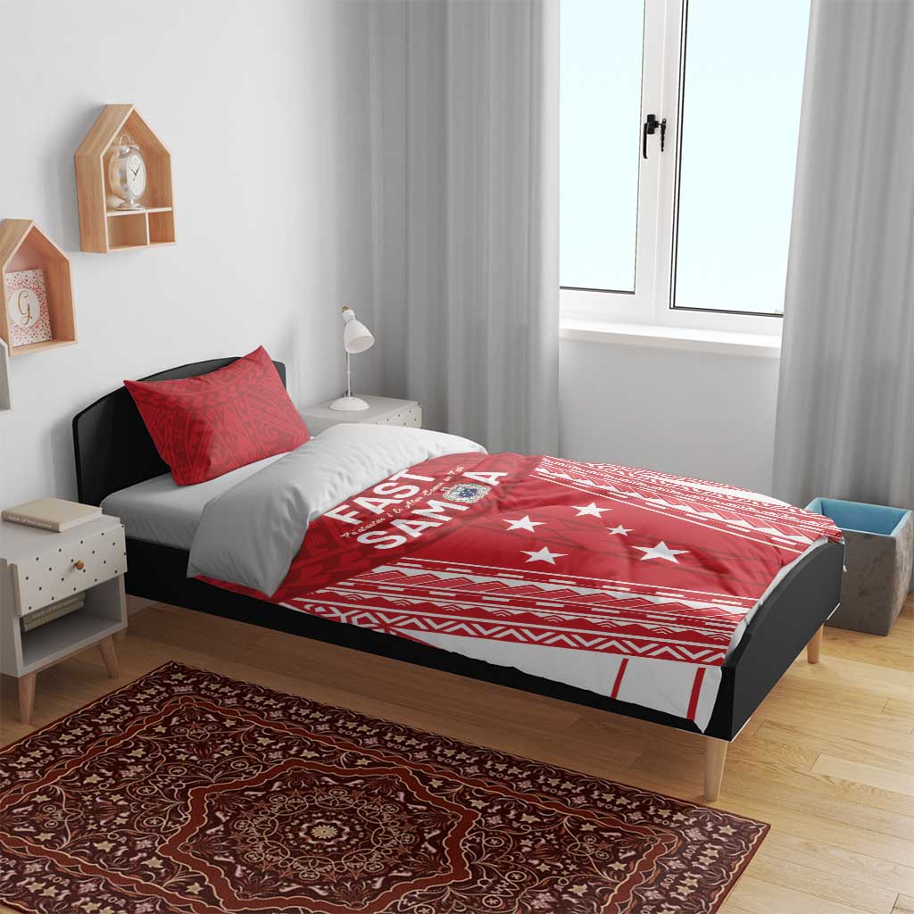 Samoa FAST Bedding Set Forever Proud Samoan Tribal Pattern - Polynesian Pride
