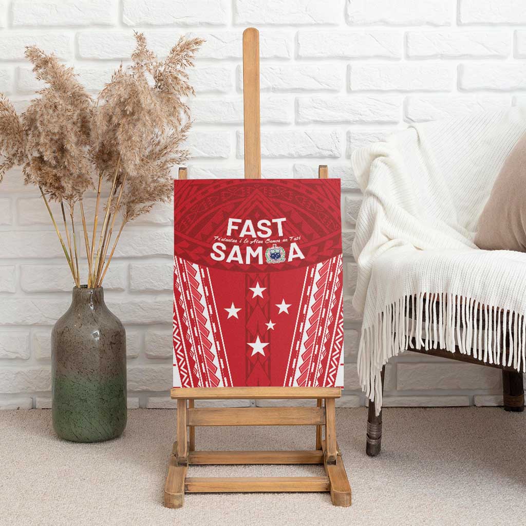 Samoa FAST Canvas Wall Art Forever Proud Samoan Tribal Pattern - Polynesian Pride