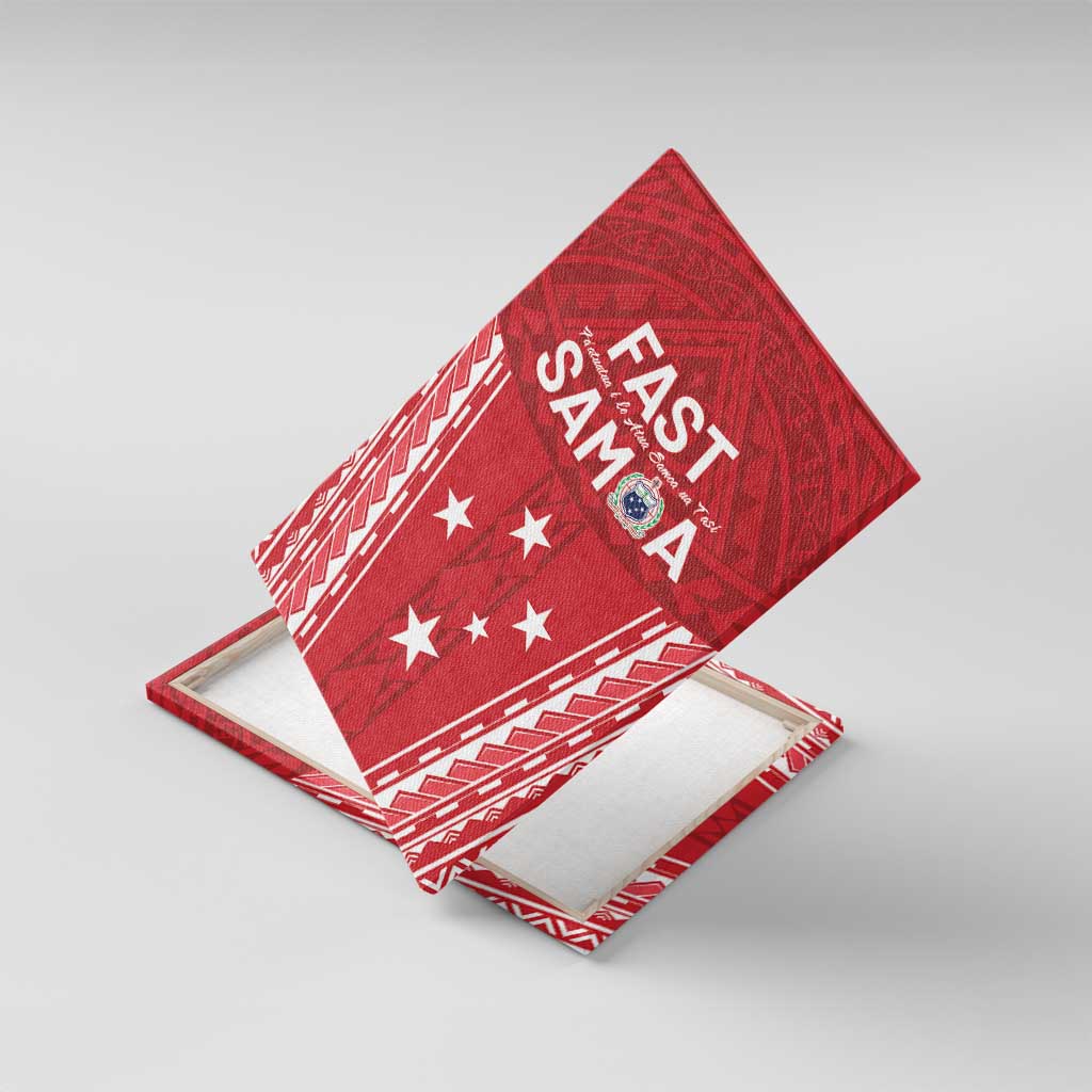 Samoa FAST Canvas Wall Art Forever Proud Samoan Tribal Pattern - Polynesian Pride