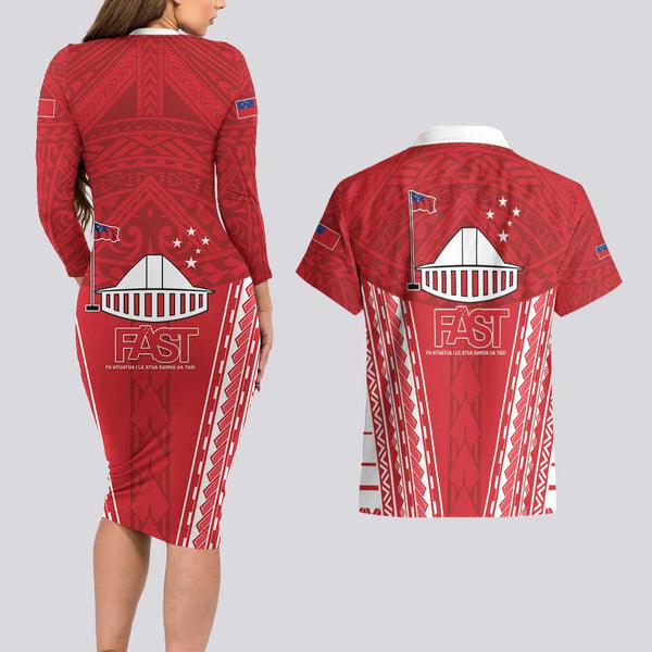 Samoa FAST Couples Matching Long Sleeve Bodycon Dress and Hawaiian ...