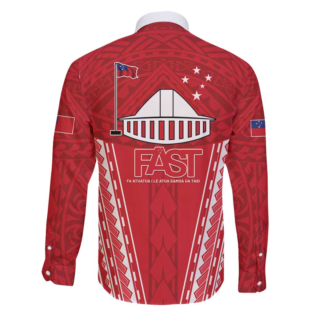 Samoa FAST Family Matching Long Sleeve Bodycon Dress and Hawaiian Shirt Forever Proud Samoan Tribal Pattern - Polynesian Pride