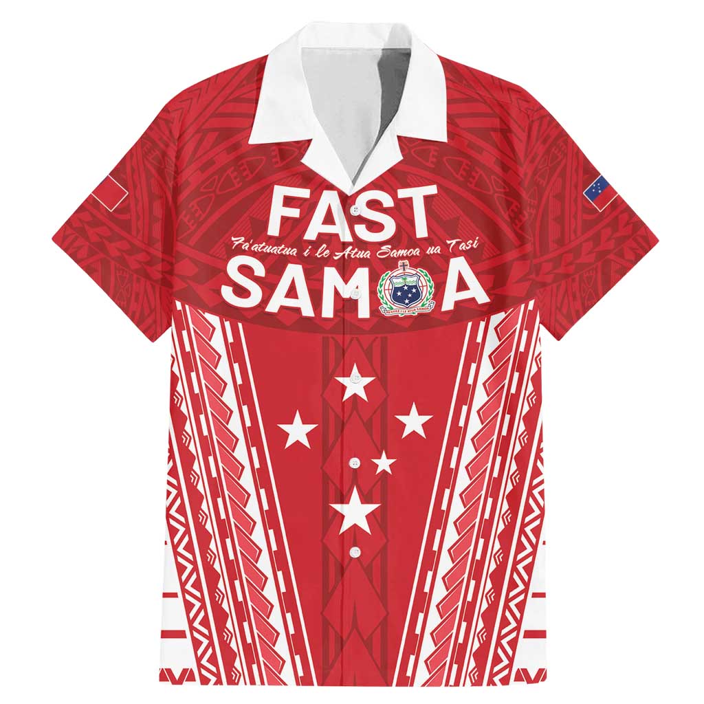 Samoa FAST Family Matching Mermaid Dress and Hawaiian Shirt Forever Proud Samoan Tribal Pattern - Polynesian Pride