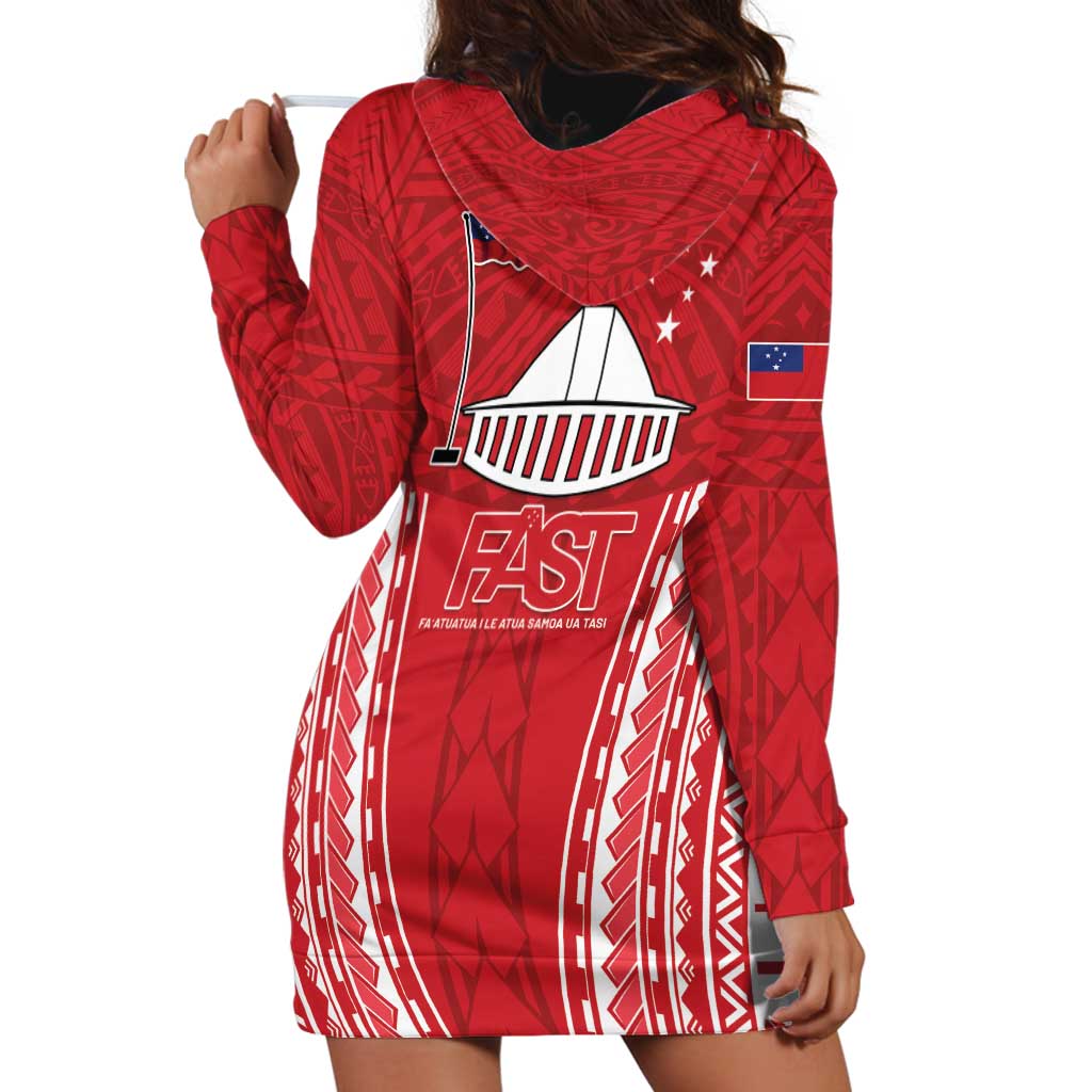 Samoa FAST Hoodie Dress Forever Proud Samoan Tribal Pattern - Polynesian Pride
