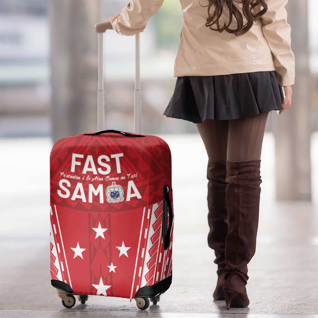 Samoa FAST Luggage Cover Forever Proud Samoan Tribal Pattern - Polynesian Pride