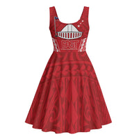 Samoa FAST Midi Dress Forever Proud Samoan Tribal Pattern - Polynesian Pride