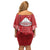 Samoa FAST Off Shoulder Short Dress Forever Proud Samoan Tribal Pattern - Polynesian Pride
