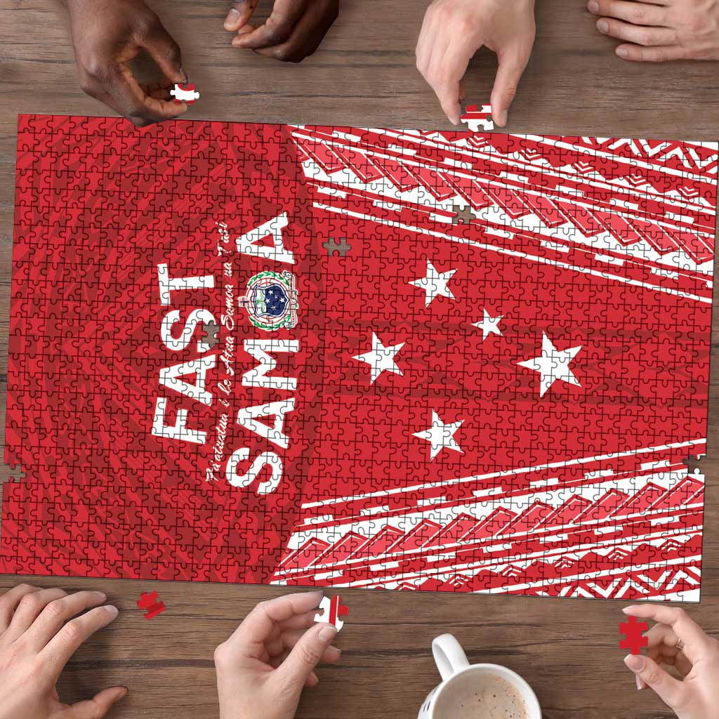 Samoa FAST Puzzle Forever Proud Samoan Tribal Pattern - Polynesian Pride